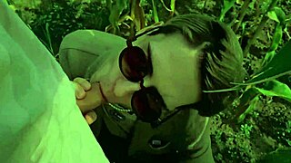 helping a friend in the cornfield