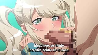 I want that ecchi big sister to give me a blowjob in this hentai anime.