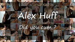 Gay man masturbates and moans with a big dick