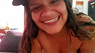 Watch Paty Bumbum's real cumshot for Bruno