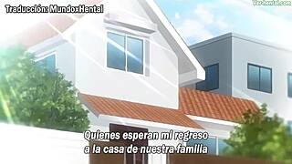 I want that ecchi big sister to give me a blowjob in this hentai anime.