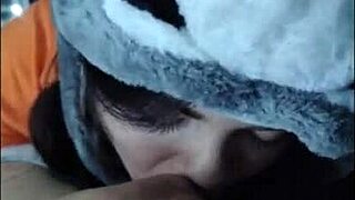 white wolf says she can't see me but already wants to suck the submissive young white moon deepthroat