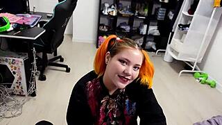 Hey, check out this blowjob from a cute redhead teen