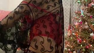 i'm obsessed with anna maria, mature latina in red lingerie for christmas