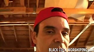 we double team this big black stud until his balls are dry in a humiliating threesome