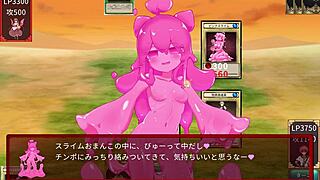in the game, a succubus engages in a duel against a slime succubus, leading to erotic encounters