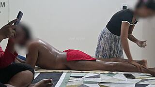 Hidden Cam Catches Two Girls Giving Happy Ending in Indian Massage Spa