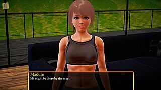 Visual novel with a blonde teen in a new family