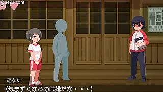 Midsummer hentai game with Asian teen in warehouse