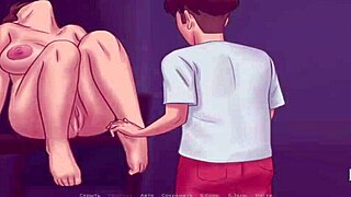 mature rides huge cock in summertime saga e2 8