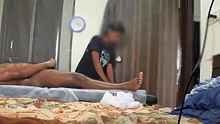 relaxed guy enjoys happy ending massage