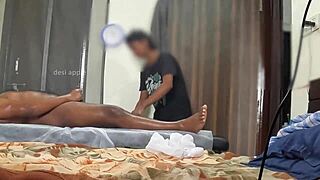 relaxed guy enjoys happy ending massage