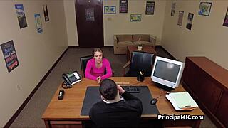 Soccer mom sucks dildo while fucked!