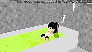 koko a strips naked in the bath