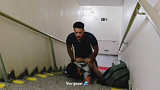 Two Guys Fucking On Shopping Stairs, I Join