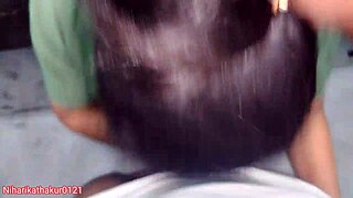 Girlfriend experiences orgasm control in homemade setting