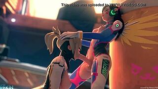 Horny mercy deepthroats dva in xxxtoonhub hentai