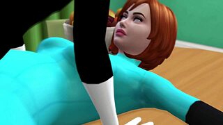 danny phantom bends over his mom for that doggystyle fuck in sims 4