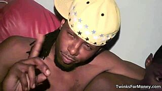 African thugs share steamy gay encounters with twinks.