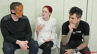 Bound Woman Gags and Gets Toyed in Fetish Scene