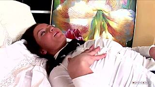 He dips his meatstick in her holes