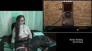 Naked secret of the old clock play through part 1, with natural tits and glasses