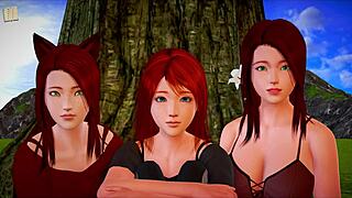 in my new family cartoon, homemade adventures unfold with small and big tits.