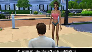 uh, i'm totally hooked on vanessa, like chapter 10 of girl next door sims 4
