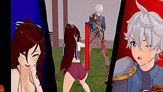 hg isekai fantasy girls finally in bed together 😍