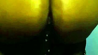 Anime girl solo masturbating with dildo on big ass