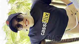 Big ass Latina gets a messy facial and a handjob