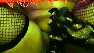 Anime girl solo masturbating with dildo on big ass