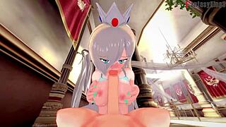 Rosalia naked fucking hard ahegao in mario bros fantasy 😍