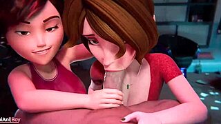 Cass and Helen as Two Milfs in Animated Creampie Fun