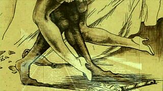 vintage erotic drawings interracial