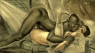 vintage erotic drawings interracial