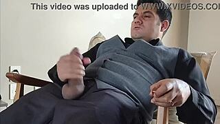 Yuri gaucho showing off in front of the mirror.