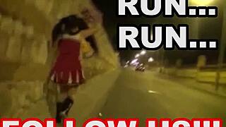 hot redhead milf's emotional outdoor casting interview