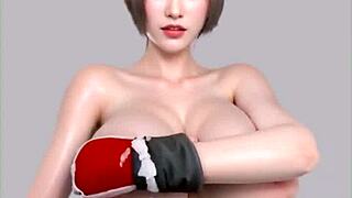 fatal fury mai shiranui cosplay titjob in uncensored hentai ai