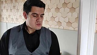 Yuri gaucho showing off in front of the mirror.