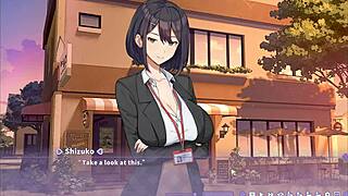 summer clover harem hentai game ep 4, caught my boss masturbating to my giant cock in sexy outfit