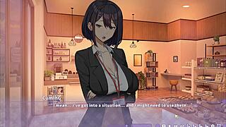 summer clover harem hentai game ep 4, caught my boss masturbating to my giant cock in sexy outfit