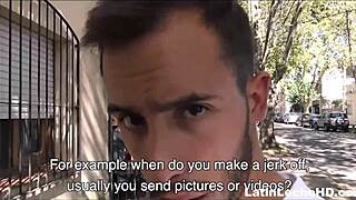 Man, this amateur Latino twink tried gay sex for cash with a stranger POV