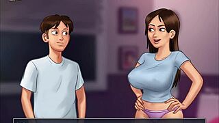 in summertime saga 211, she rides a monster cock cowgirl style