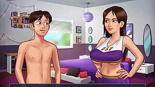 in summertime saga 211, she rides a monster cock cowgirl style