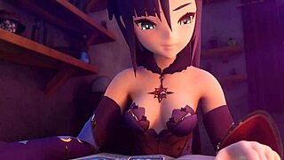 Mona gets slimy in this anime porn video