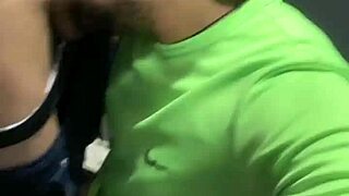 Guys almost get caught in the bathroom with sheer clothing