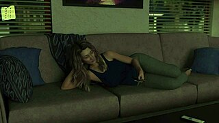 Blonde Wife And Mother-In-Law Riding In Cowgirl