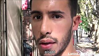 Man, this amateur Latino twink tried gay sex for cash with a stranger POV