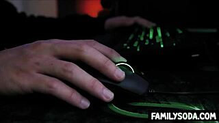 I banged my stepsis as gamer stepbro with creampie pov blowjob group taboo